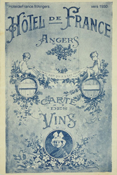 Carte de Vins de l'Hotel de France d'Angers
